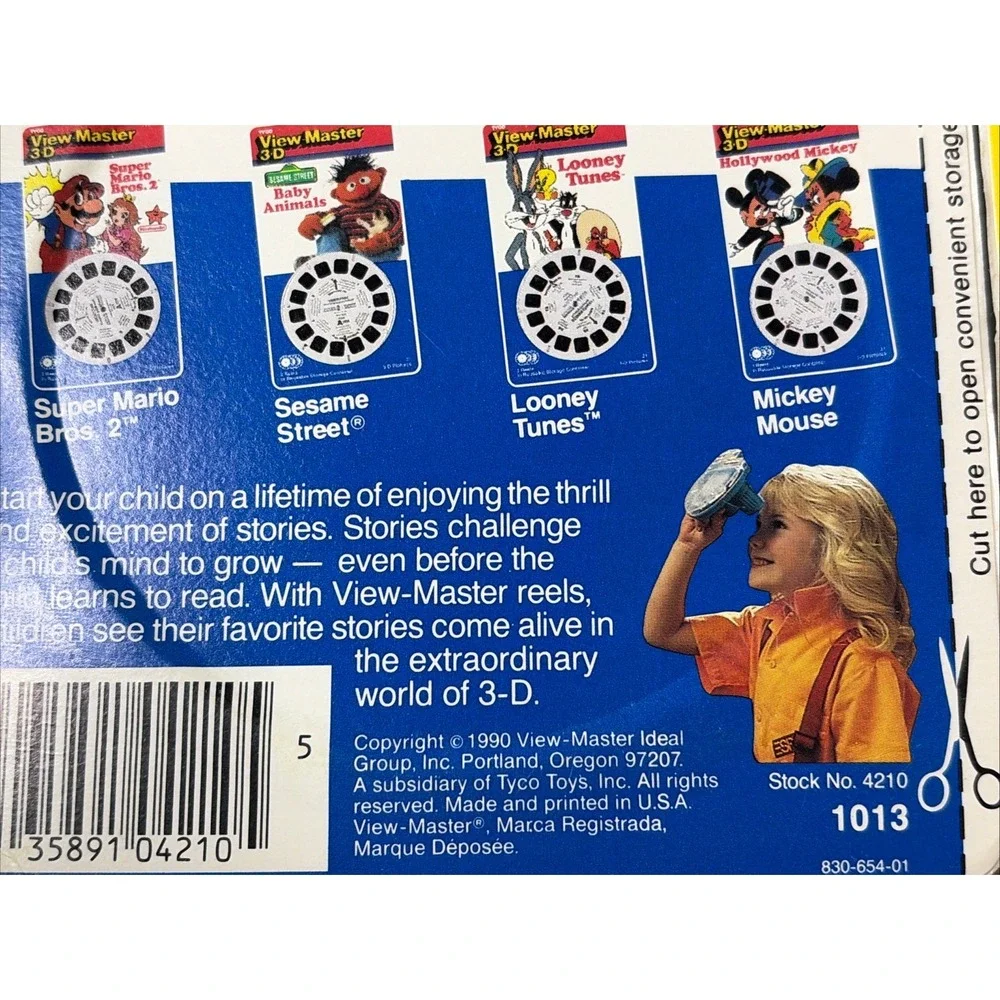 Lot of 3 - 3d View-Master 3 Reel Packets NEW FACTORY SEALED 1988-1990